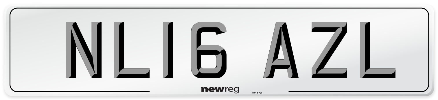 NL16 AZL Number Plate from New Reg